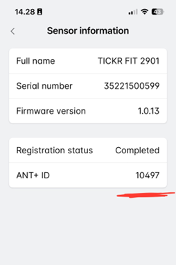 Wahoo sensorinformation